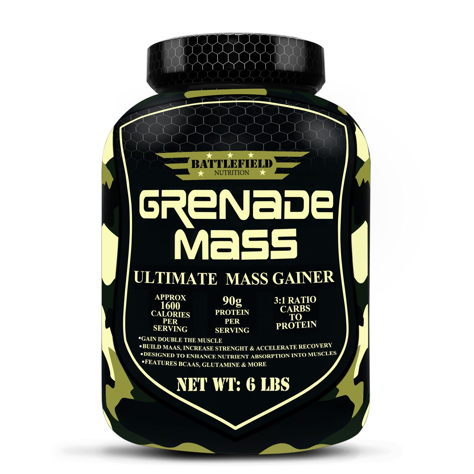 Battlefield Nutrition – Grenade Ultimate Mass Gainer (6Lbs) | 90g Protein | Gourmet Chocolate