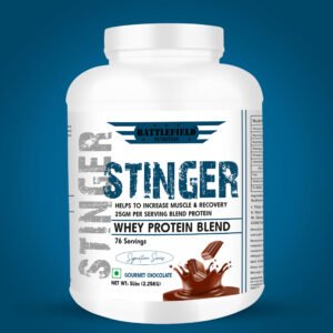 Battlefield Nutrition – Stinger Whey Protein (5lbs) | 25g Protein | Gourmet Chocolate (White Series)