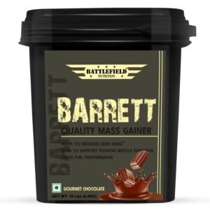Battlefield Nutrition – Barrett Quality Mass Gainer (10lbs) | 23g Protein | Gourmet Chocolate