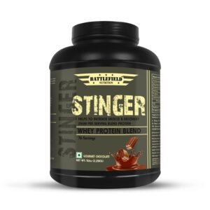 Battlefield Nutrition – Stinger Whey Protein (5lbs) | 25g Protein | Gourmet Chocolate